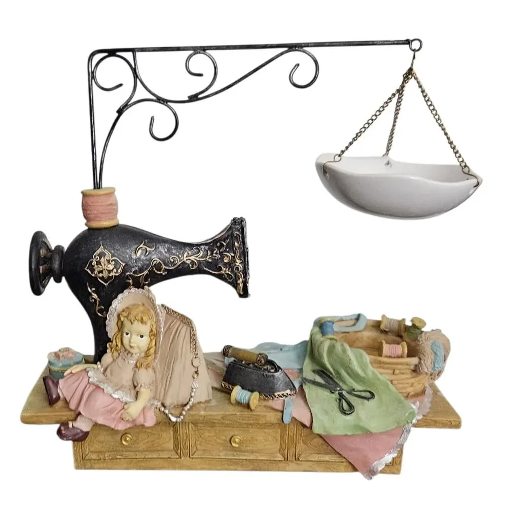 Yankee Candle Discontinued Sewing Machine Tea Light Holder Seamstress Decor